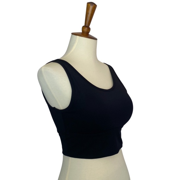 Black Yoga Sport Halter Low Back Crop Top - Picture 12 of 16
